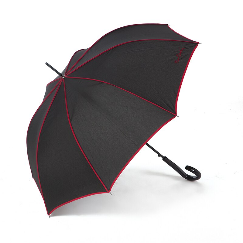 Umbrela femei, Pierre Cardin, H82435, Negru/Rosu, Inaltime 95cm