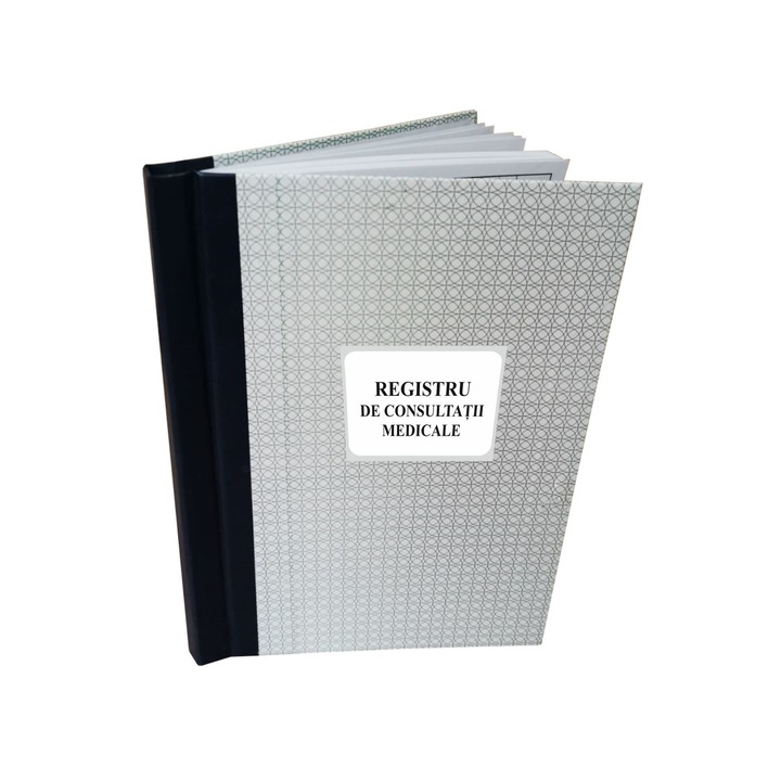 Registrul de Consultatii Medicale A3, personalizat, 100 file, coperta mucava caserata, legat, portret