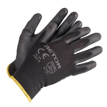 Manusi Protectie PROTEK, Tricot din Nylon si Poliuretan, Marimea M, Negre Manusi Protectie PROTEK, Tricot din Nylon si Poliuretan, Marimea M, Negre
