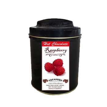 Ciocolata calda cu aroma de Zmeura,cutie metalica 200 g ,Treasure Ciocolata calda cu aroma de Zmeura,cutie metalica 200 g ,Treasure