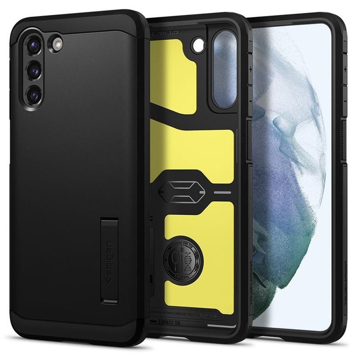 Spigen Tough Armor, black - Galaxy S21 ACS02425 Telefon, Okosóra > Mobiltelefon Kiegészítő