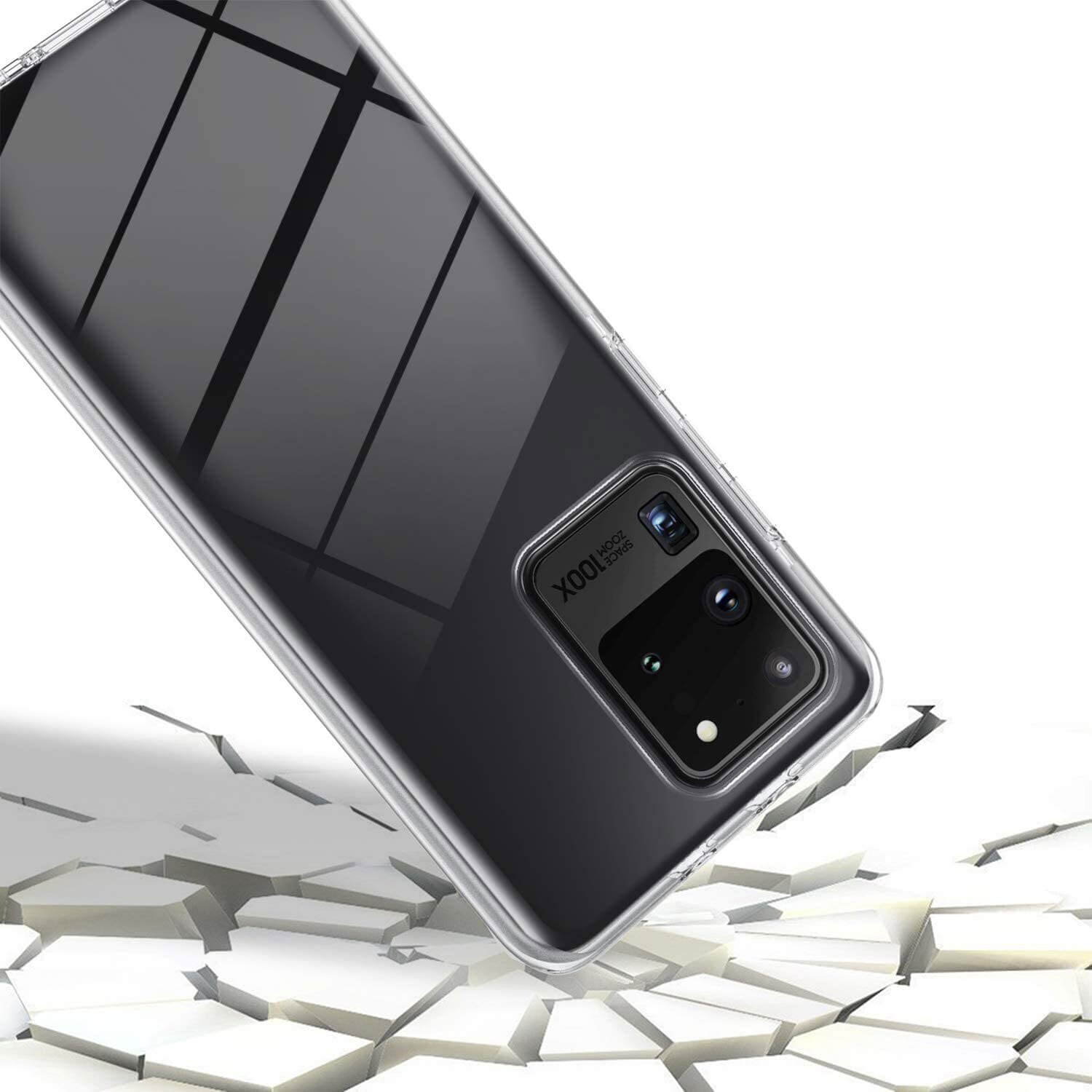 Husa compatibil cu SAMSUNG Galaxy S20 Ultra / S20 Ultra 5G 360 de grade transparenta Full Body TPU(fata + spate)