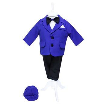 Costum albastru pentru botez, 5 piese, camasa, papion, pantaloni, sacou, bascuta pentru baieti, REC44, 1-4 luni Costum albastru pentru botez, 5 piese, camasa, papion, pantaloni, sacou, bascuta pentru baieti, REC44, 1-4 luni