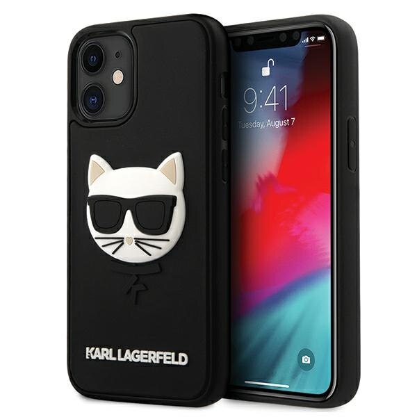 Husa iPhone 12 Mini Karl Lagerfeld 3D Rubber Choupette Black