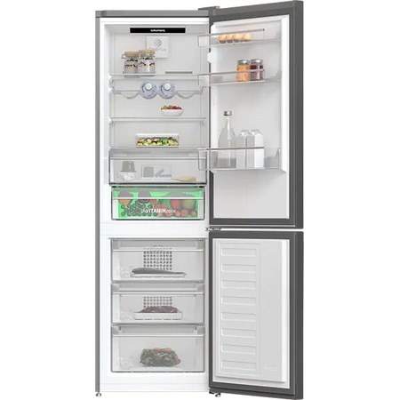 Combina frigorifica GRUNDIG GKN 26840 XN, Duo-Cooling No Frost, 324 l, H 186, Clasa A++, Inox