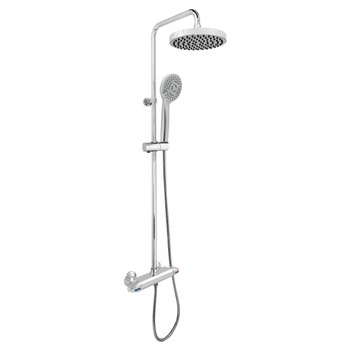 Baterie dus termostatica cu set dus fix si para dus mobila, Ferro SADA2762, crom, set 2 in 1 Baterie dus termostatica cu set dus fix si para dus mobila, Ferro SADA2762, crom, set 2 in 1