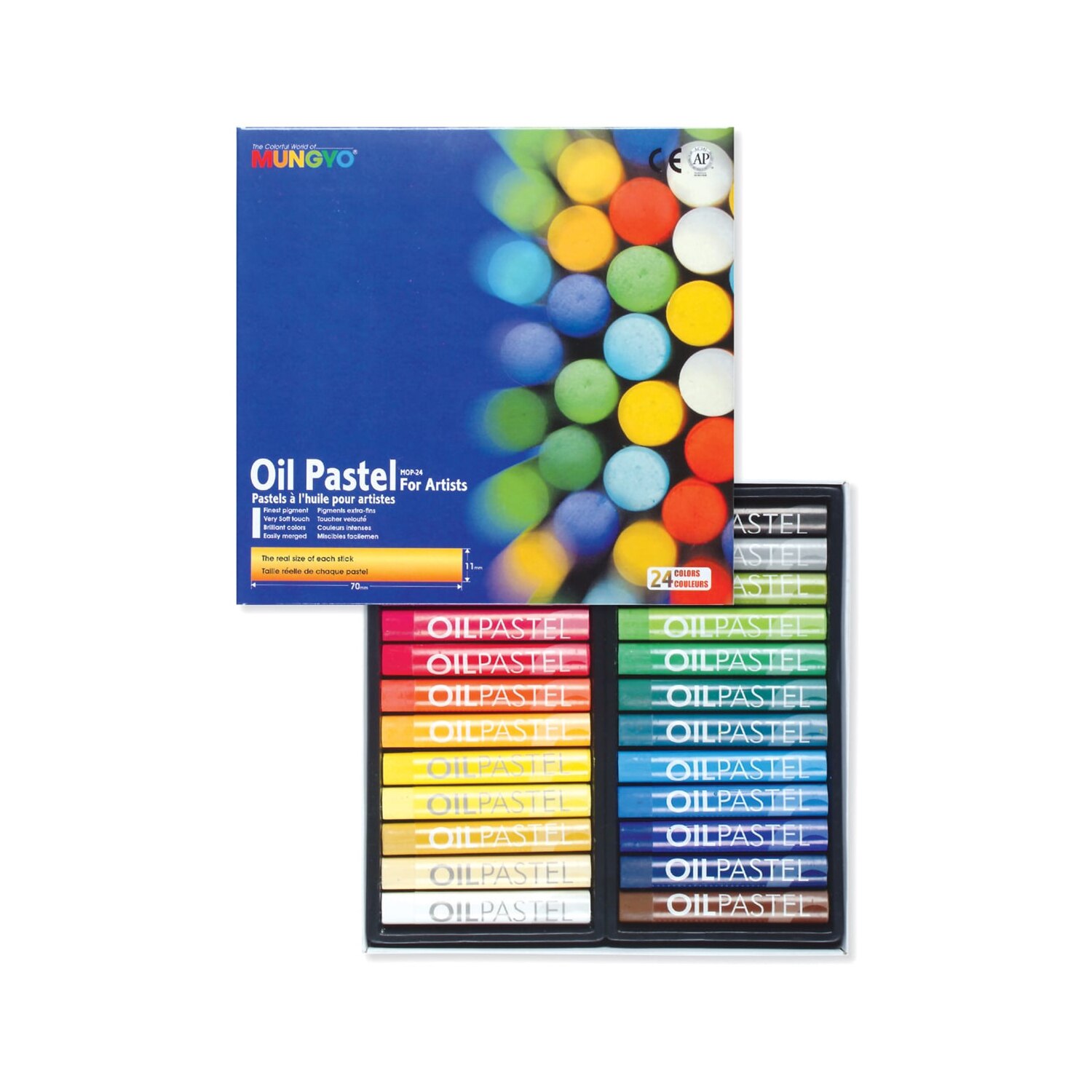 Set 24 creioane ulei pastel - Mungyo MOP-24