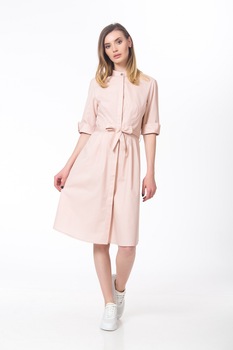 Rochie BE YOU cu funda in talie, Roz Rochie BE YOU cu funda in talie, Roz