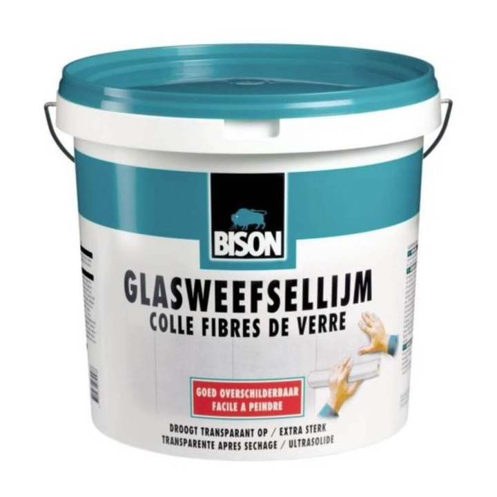 Adeziv pentru Tapet BISON, 10 Kg, pentru Tapet din Fibra de Sticla