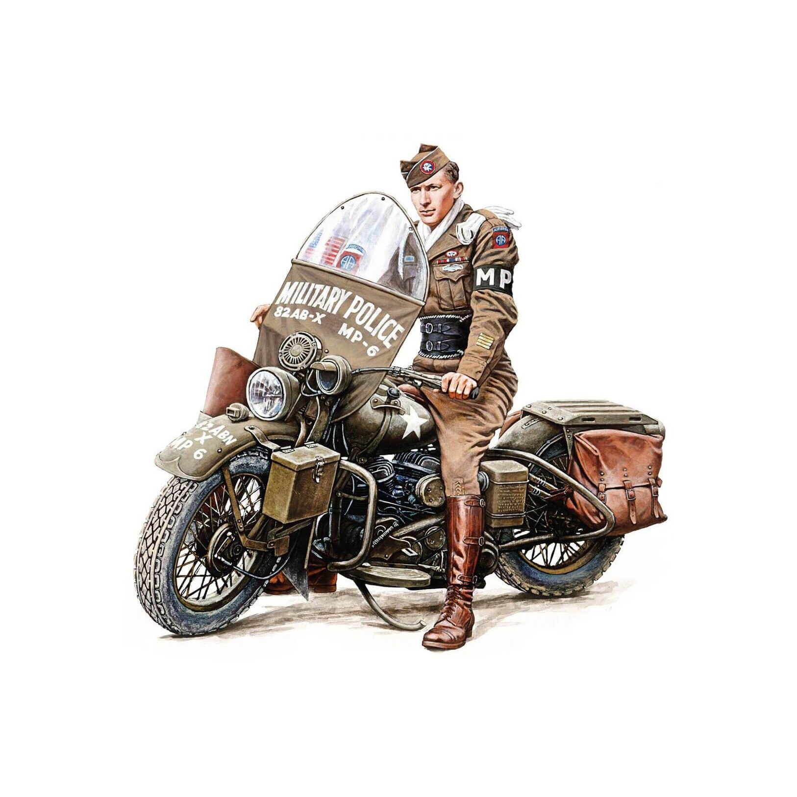 Macheta Militara Tamiya US Military Police Motorcycle Harley Davidson WL 1:35 TAM 35084