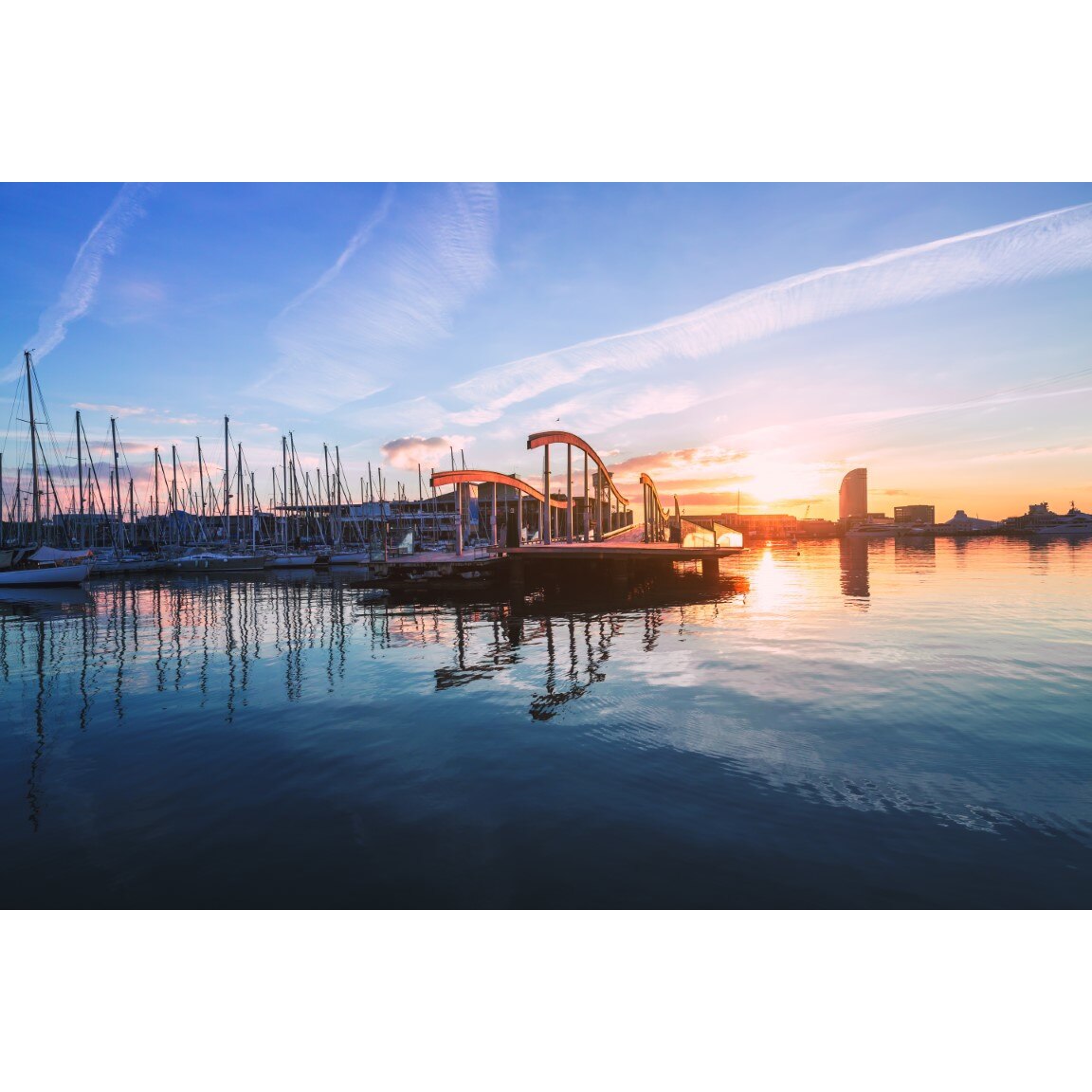 Fototapet autocolant PVC 75x100 cm Port din Barcelona