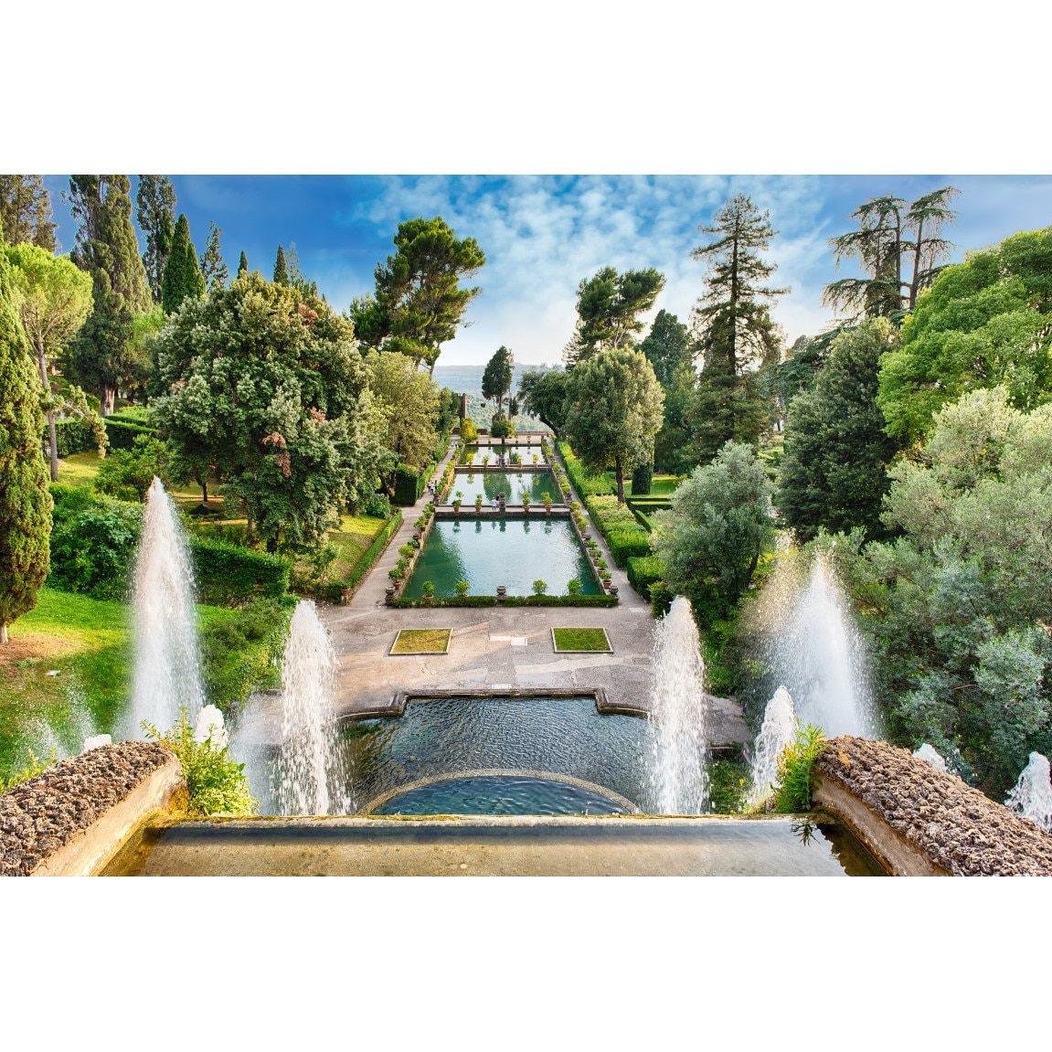 Fototapet autocolant PVC 70x120 cm Fantana din Tivoli, Italia