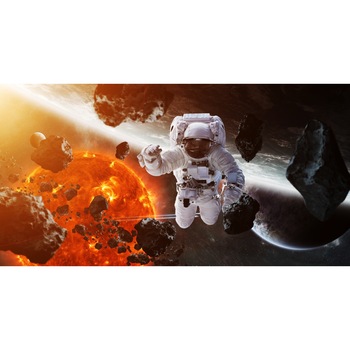 Fototapet autocolant PVC 75x110 cm Astronaut in spatiu model 1 Fototapet autocolant PVC 75x110 cm Astronaut in spatiu model 1