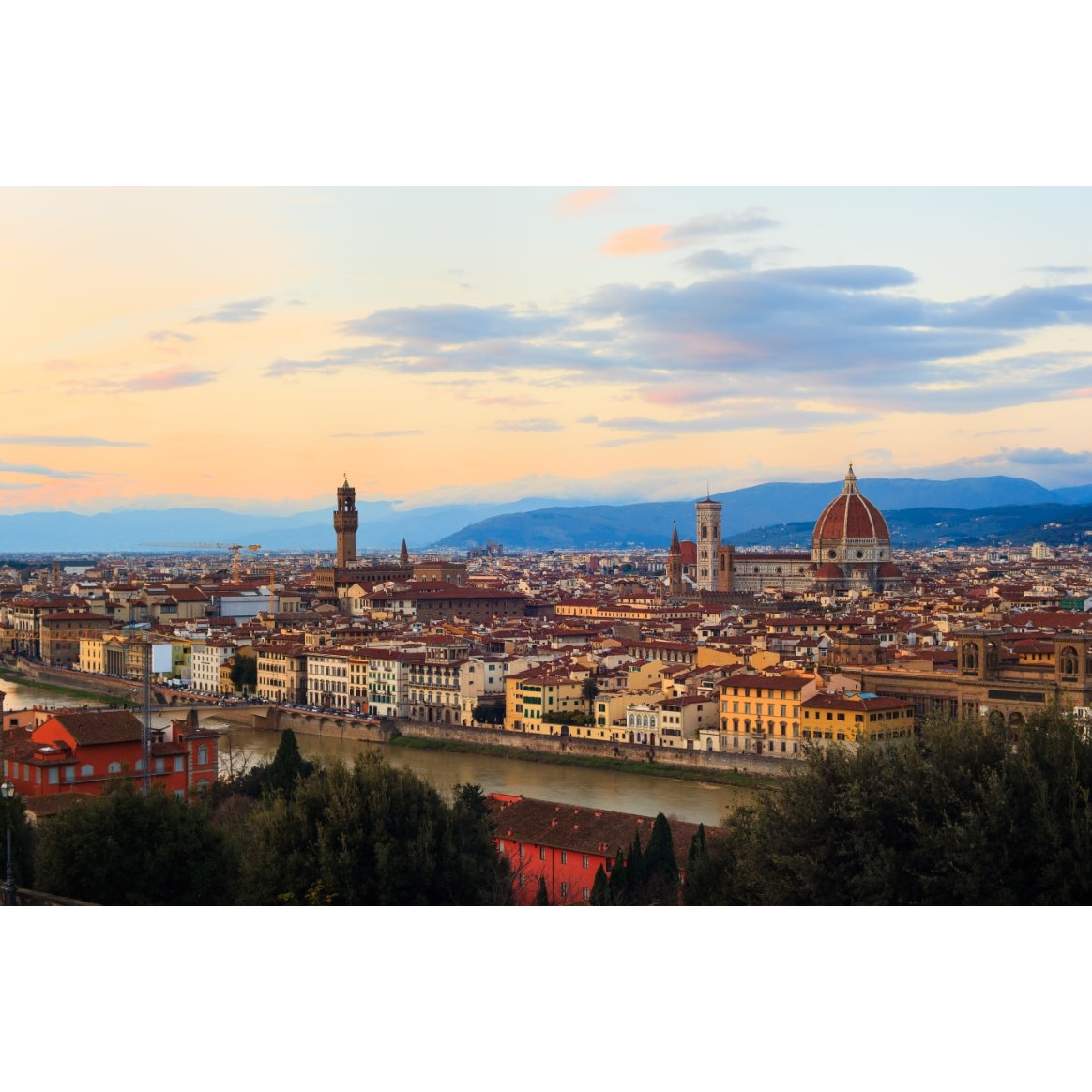 Fototapet autocolant PVC 70x120 cm O panorama din Florenta