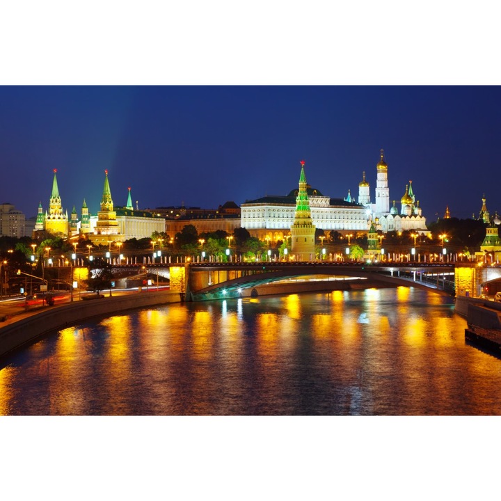 PVC matrica tapéta 90x130 cm Kreml, nyári éjszaka