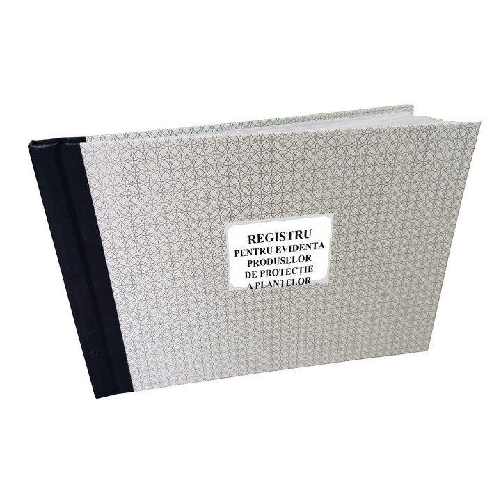Registru pentru Evidenta Produselor de Protectie a Plantelor A3, personalizat, 100 file, coperta mucava caserata, legat, landscape