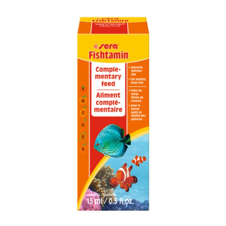 Vitamine pesti acvariu Sera Fishtamin 15ml