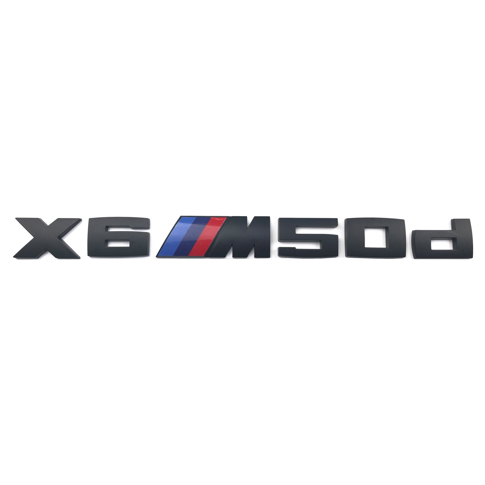 Emblema Sticker ABS Hayon BMW X6M50d Negru Lucios