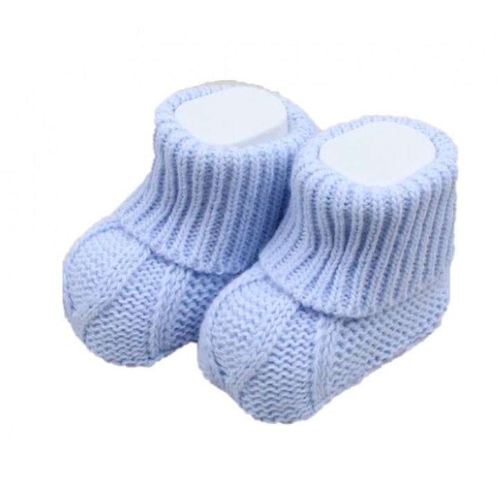 Botosei tricotati, 0-3 luni, Albastru