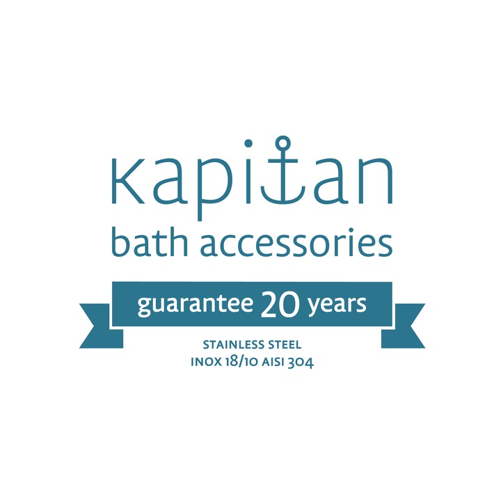 Kapitan Classico Single Straight törölközőtartó matt fekete rozsdamentes acél