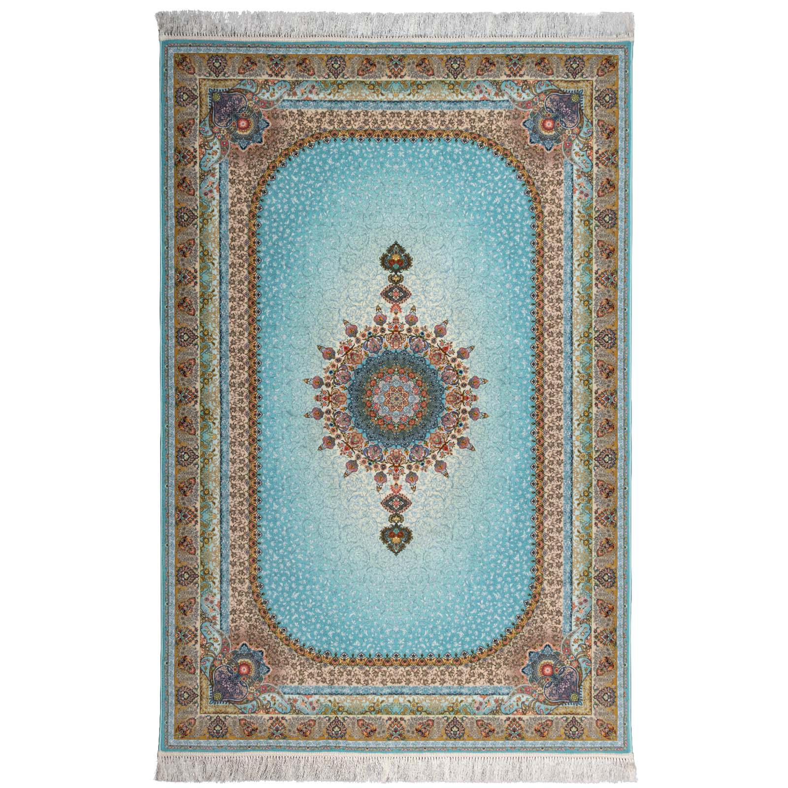 Covor EuCarpet 100902k1 Dimensiune 120x180 Turcoaz