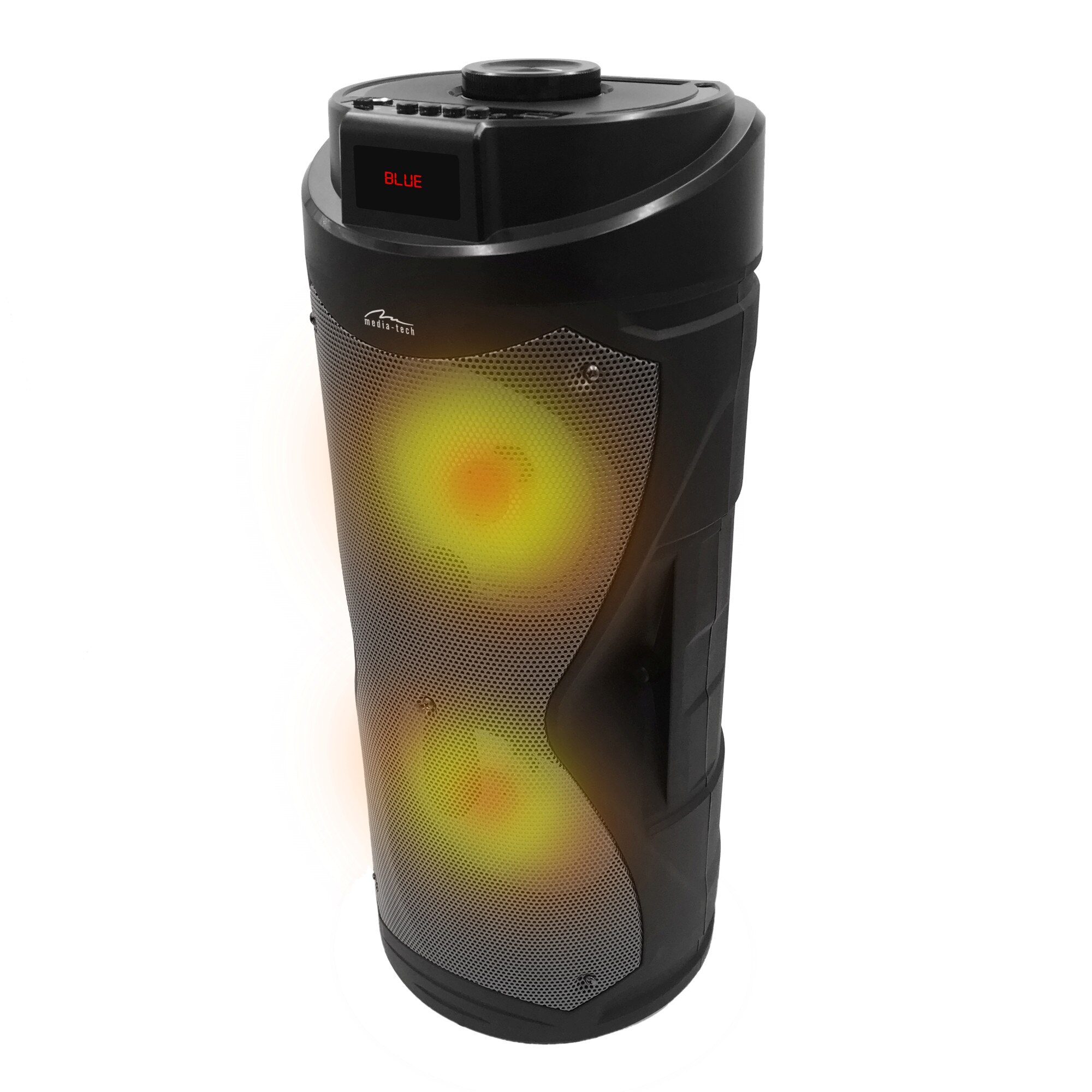 Boxa Portabila Media-Tech Karaoke Partybox KEG PRO BT, Radio, MP3 Player, 50W RMS, Difuzoare Stereo, Incinta Lemn, USB + Slot SD, Telecomanda, Antena, Negru