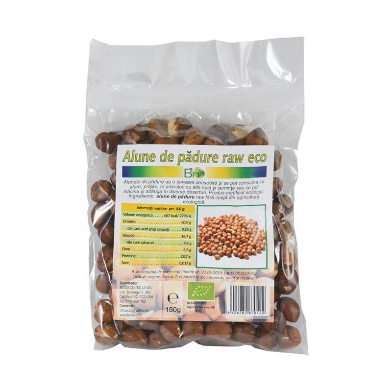 Alune de Padure Miez Raw Bio 150 grame Deco Italia