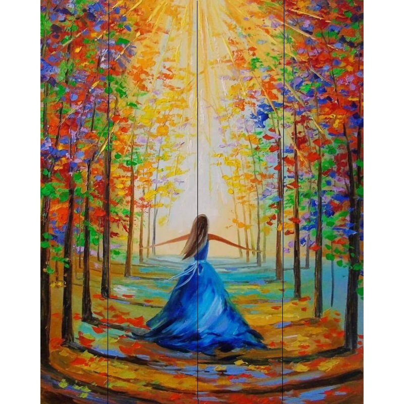 Pictura pe numere, pe Lemn 40*50 cm W004