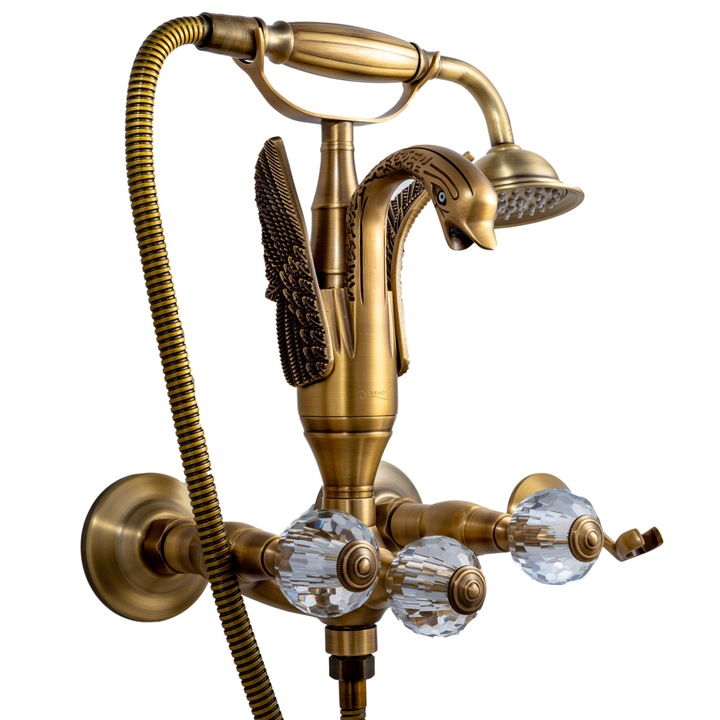 Baterie cada, TRENDY'S, montare pe perete, bronz antichizat