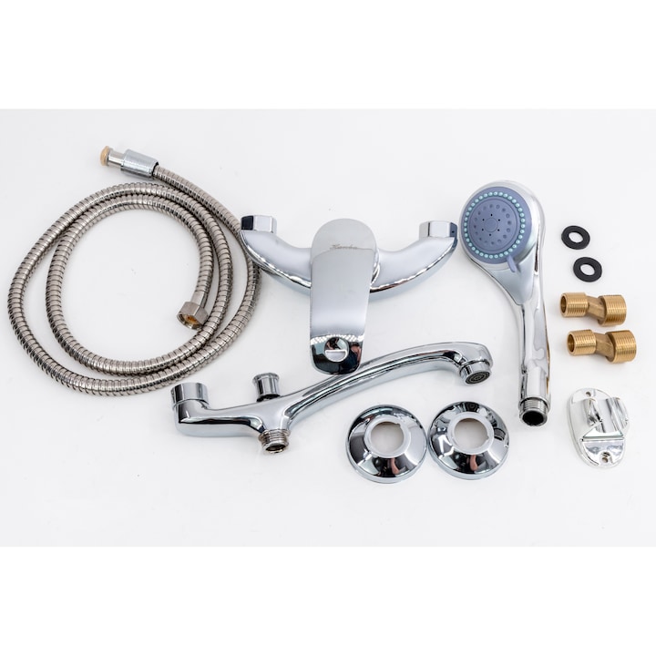 Hanba Fürdőkád csaptelep, közepes mozgású cső, fényes króm