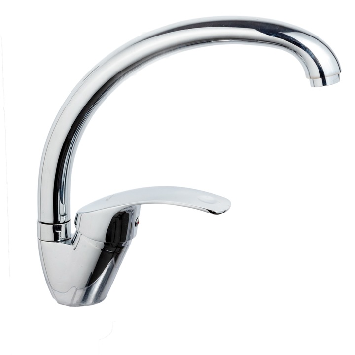 HANBA konyhai csaptelep, hattyú típusú, fényes króm