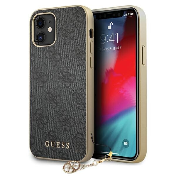 Husa iPhone 12 Mini Guess 4G Charms Collection Grey