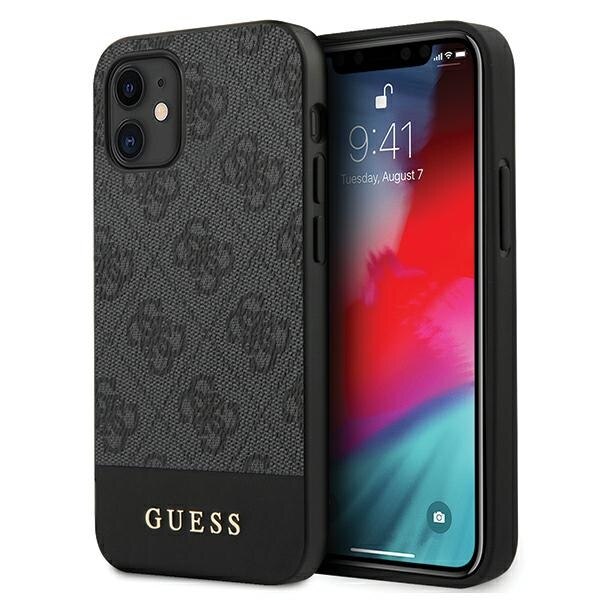 Husa iPhone 12 Mini Guess 4G Stripe Collection Grey