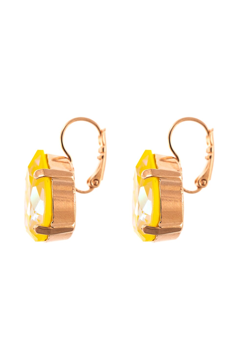 Roxannes - Mariana Jewellery, Cercei placati cu aur rose de 24K, decorati cu , Auriu rose/galben