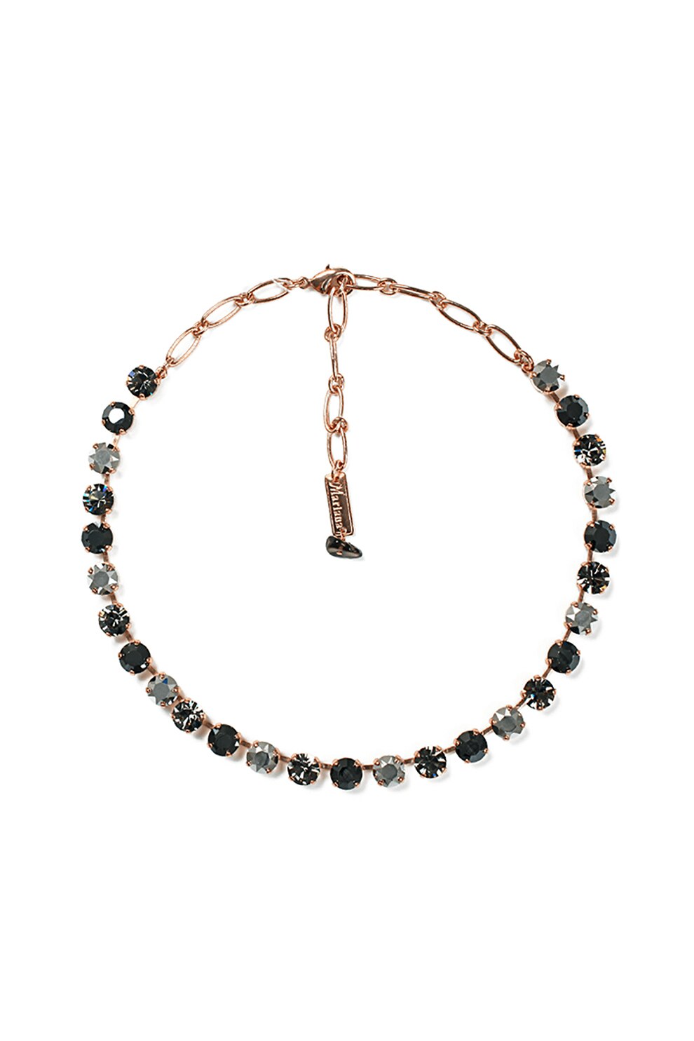 Roxannes - Mariana Jewellery, Bratara placata cu aur rose de 24k si decorata cu , Auriu rose/Albastru/Argintiu