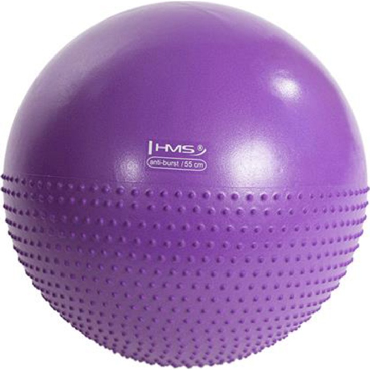 Фитнес топка HMS YB03, Фитнес/Йога/Пилатес, 55 см, Рurple