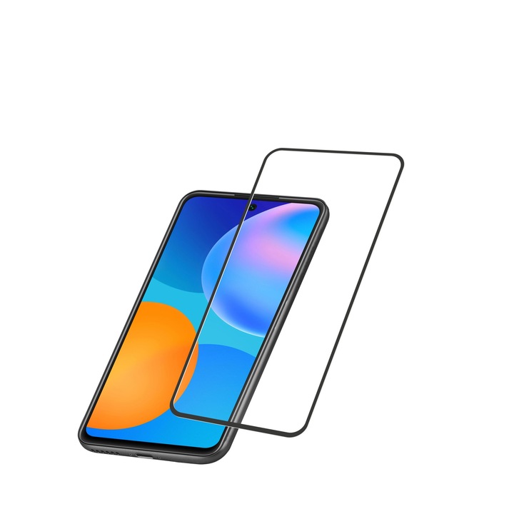 Protector din sticla securizata, Cellular line, pentru Huawei P Smart 2021, cadru negru