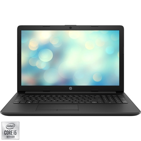 Laptop HP 15-da2005nq cu procesor Intel® Core™ i7-10510U pana la 4.90 GHz, 15.6", Full HD, 8GB, 512GB SSD, Intel® UHD Graphics, Free DOS, Black