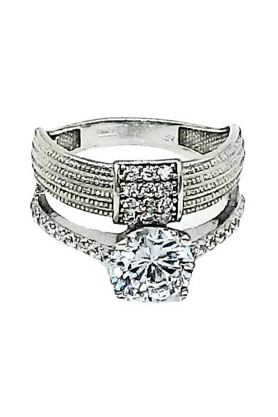 Inele Argint 925 Fabiola, Alb - Argintiu