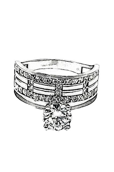 Inele Argint 925 Edina, Alb - Argintiu, 59