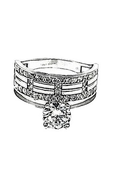 Inele Argint 925 Edina, Alb - Argintiu, 59 Inele Argint 925 Edina, Alb - Argintiu, 59