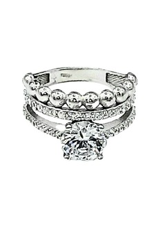 Inele Argint 925 Celestine, Alb - Argintiu, 57 Inele Argint 925 Celestine, Alb - Argintiu, 57