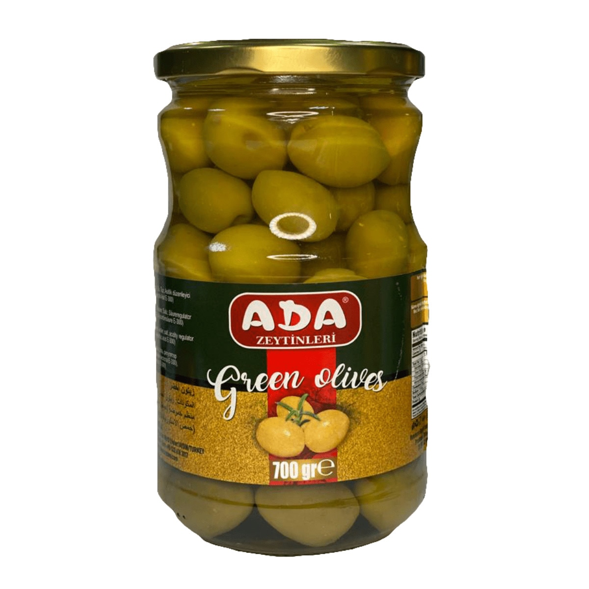 Masline verzi in saramura ADA, 700g