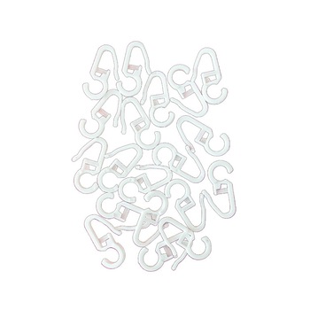 Set de 100 carlige mari, culoare Alb, pentru inele din metal sau plastic Set de 100 carlige mari, culoare Alb, pentru inele din metal sau plastic