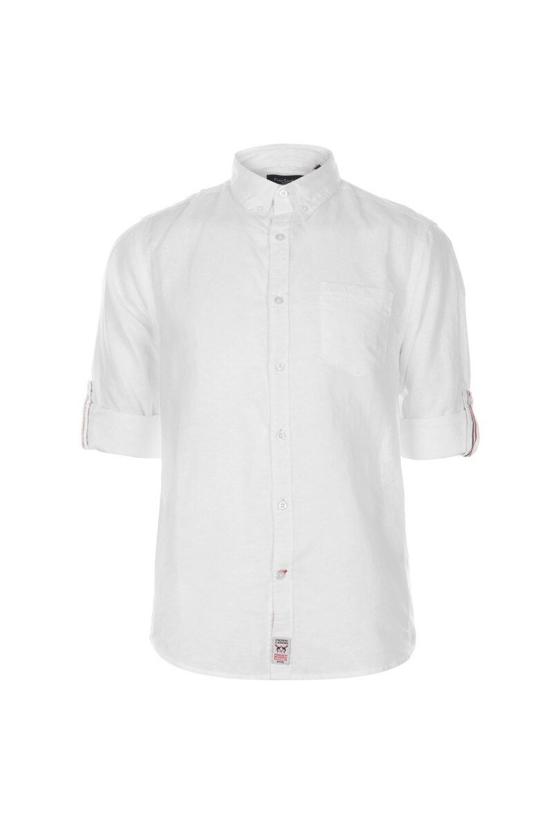 Camasa barbati, Pierre Cardin ROL SL, Bumbac, L EU, Alb
