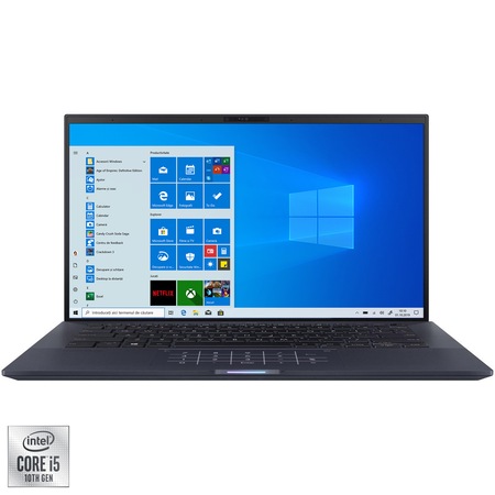 Laptop ultraportabil ASUS ExpertBook B9450FA cu procesor Intel Core i5-10210U pana la 4.20 GHz, 14", Full HD, 16GB, 512GB SSD, Intel UHD Graphics, Windows 10 Home, Star Black