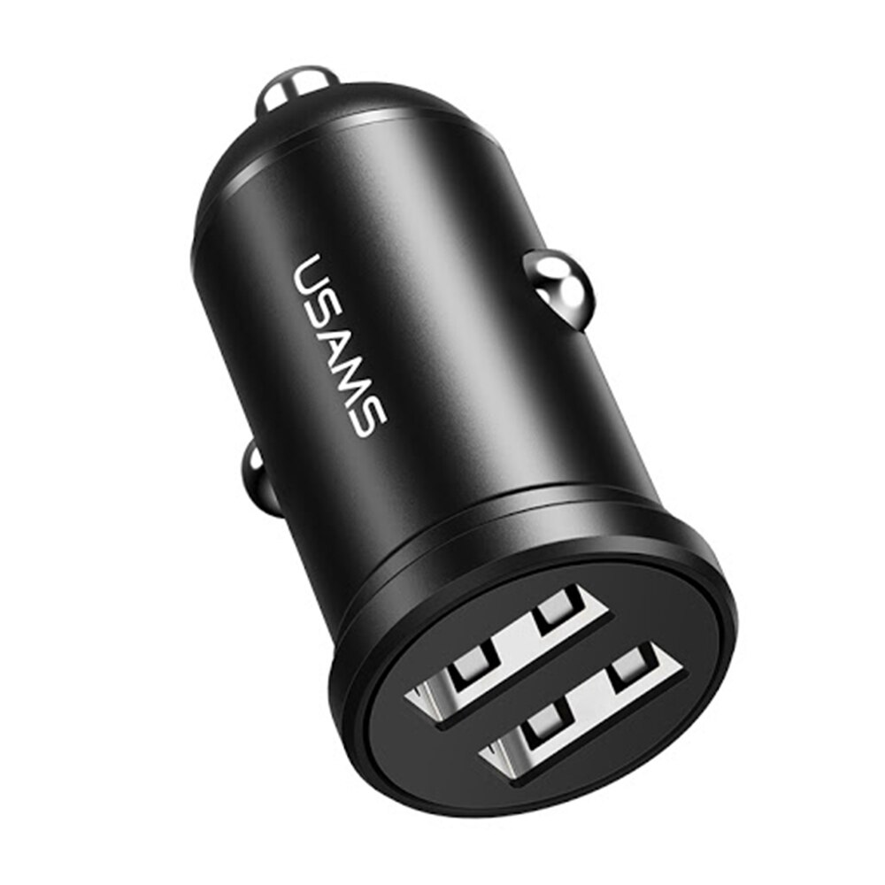 Incarcator Auto Usams C20 2.4A Dual USB- Black