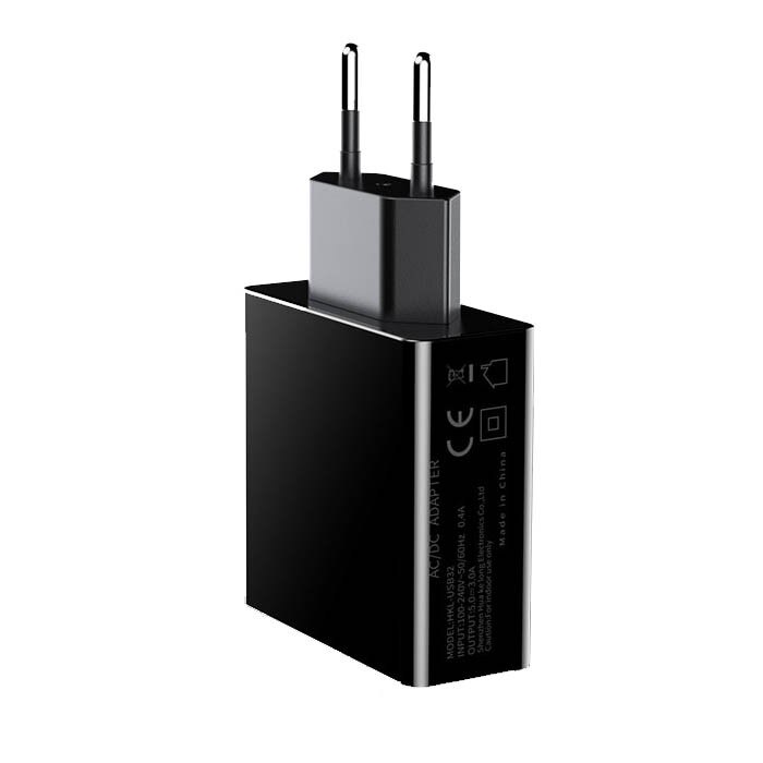 Incarcator Techstar® 3 Porturi USB, 3A, Afisare LED Voltaj, Amperaj, Universal