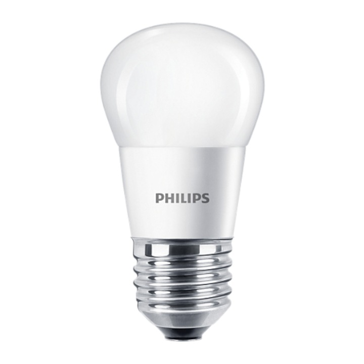 Philips Led Luster крушка, E27, P45, 5.5W (40W), 470 lm, A+, топла бяла светлина, 2700K, мат