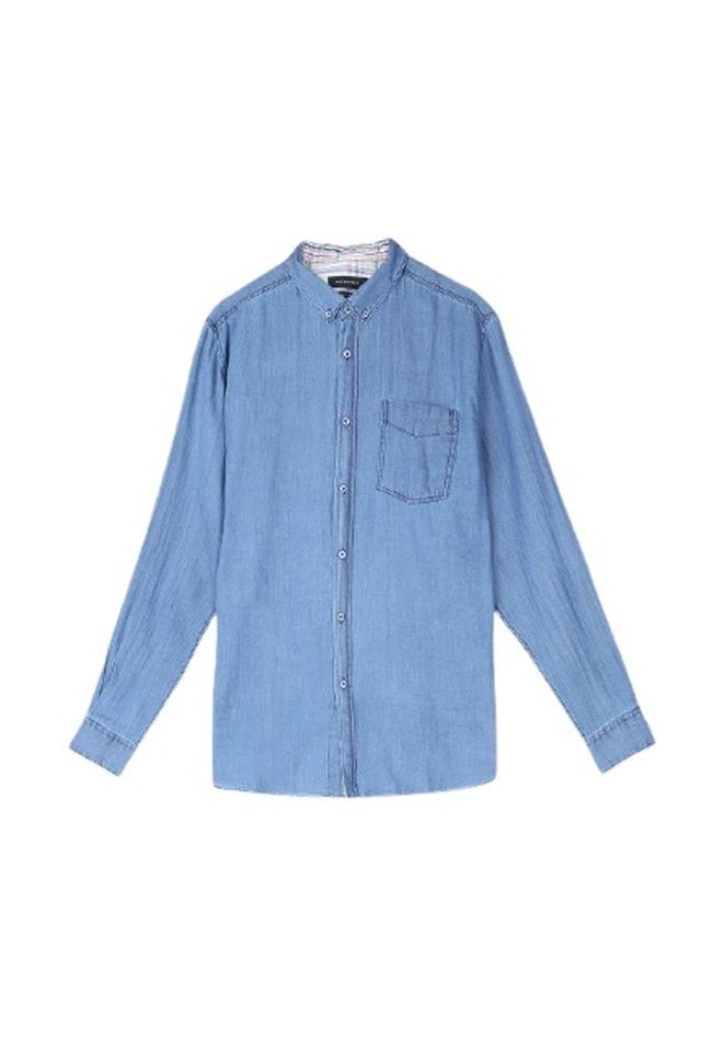 Camasa barbati, Top Secret Denim, Bumbac, 44/45 EU, Albastru denim